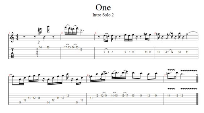 "One" (Metallica) Guitar Pro Tab